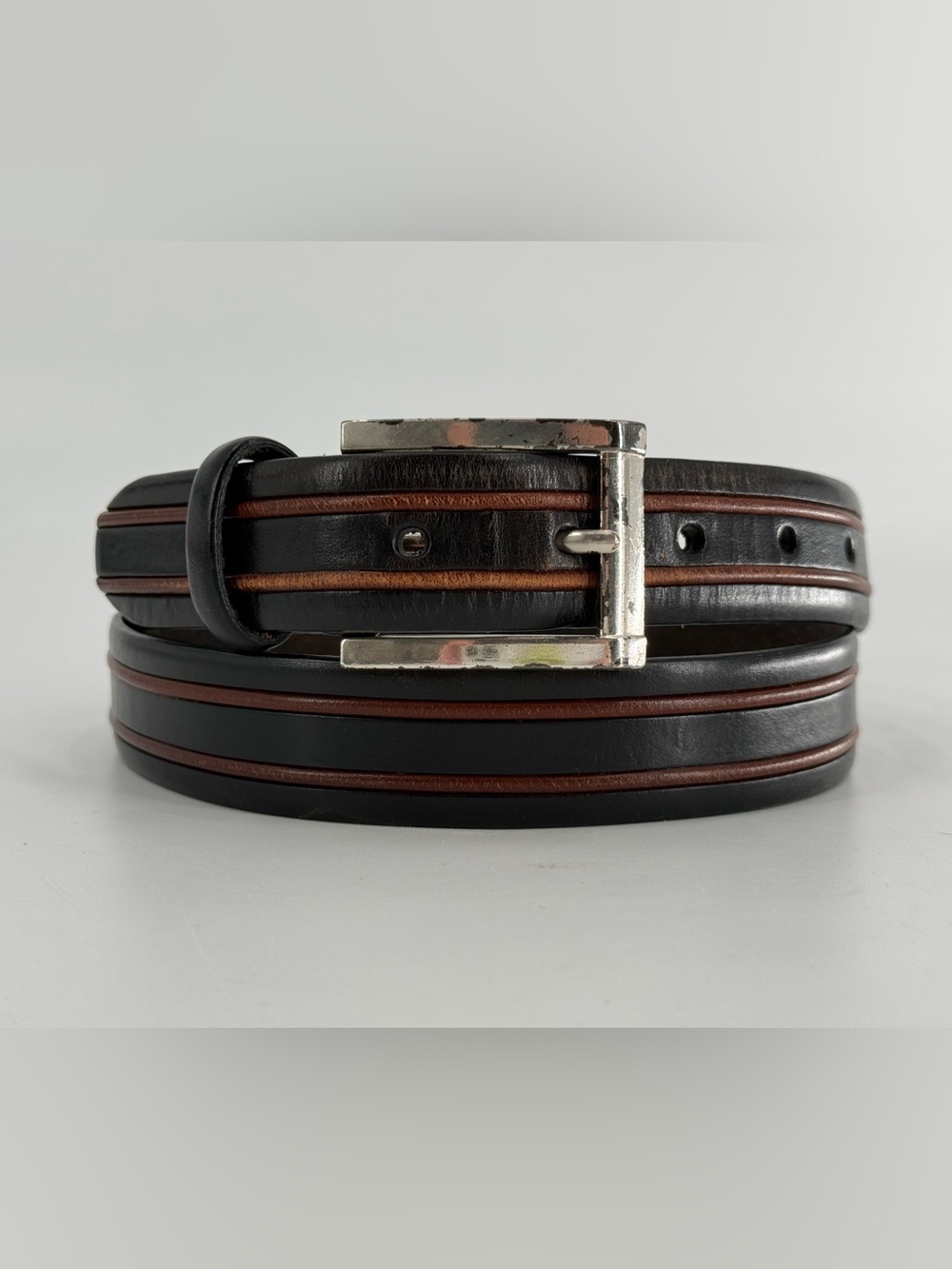 Brighton Vintage 2 Tone Leather Men’s Belt 36